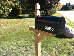 Metal Box - Jumbo Size - plus Reattached Paperbox - Wooden Post - Crossbeam(Angled Ends) - $225