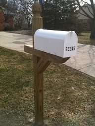 White Metal Box - 'classic' - Gothic post - $200 installed